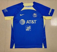 (S-3XL) 2023-2024 Club América Blue Thailand Training Soccer Jersey AAA-818