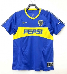 Retro Version 03-04 Boca Juniors Home Blue Thailand Soccer Jersey AAA-811