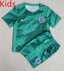 2023-2024 England Goalkeeper Green Kids/Youth Soccer Uniform-AY