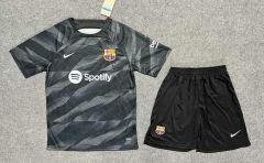 2023-2024 Barcelona Goalkeeper Black&Gray Soccer Uniform-3454