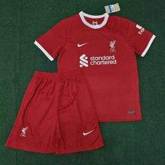 2023-2024 Correct Version Liverpool Home Red Soccer Uniform-3454