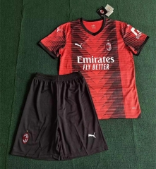 2023-2024 AC Milan Home Red&Black Soccer Uniform-3454