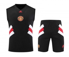 2023-2024 Manchester United Black Thailand Soccer Vest Uniform-418