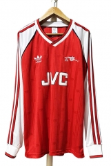 Retro Version 88-91 Arsenal Home Red LS Thailand Soccer Jersey AAA-7505