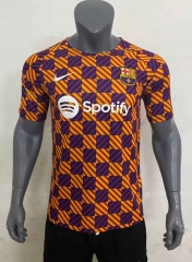 2023-2024 Barcelona Orange&Purple hailand Training Soccer Jersey AAA-416