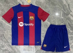 2023-2024 Barcelona Home Red&Blue Soccer Uniform-GB