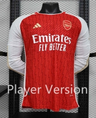Player Version 2023-2024 Arsenal Home Red LS Thailand Soccer Jersey AAA-888