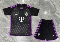 2023-2024 Bayern München Away Black Soccer Uniform-GB