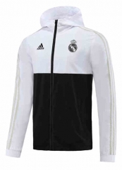 2023-2024 Real Madrid Black&White Thailand Trench Coats With Hat-LH