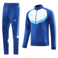 2023-2024 Blue&White Thailand Soccer Jacket Uniform-LH