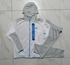 2023-2024 Nike White Thailand Soccer Jacket Uniform With Hat-815