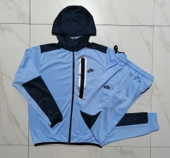 2023-2024 Nike Light Blue Thailand Soccer Jacket Uniform With Hat-815