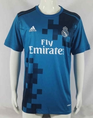 Retro Version17-18 Real Madrid Second Away Blue Thailand Soccer Jersey AAA-503