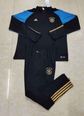 2023-2024 Germany Black Loog-Sleeved Thailand Soccer Tracksuit-411