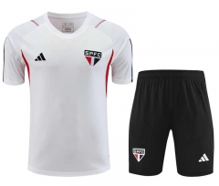 2023-2024 Sao Paulo Futebol Clube White Short Sleeve Thailand Soccer Tracksuit-418