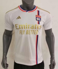 2023-2024 Olympique Lyonnais Correct Version Home White Thailand Soccer Jersey AAA-416