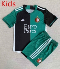 Concept Version 2023-2024 Feyenoord Rotterdam Black&Green Kid/Youth Soccer Uniform-AY