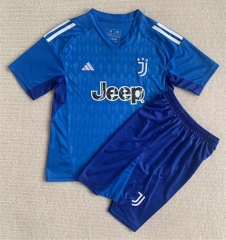 2023-2024 Juventus Goalkeeper Blue Soccer Uniform-AY
