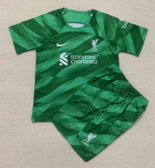 2023-2024 Liverpool Goalkeeper Green Soccer Uniform-AY