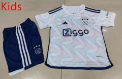 2023-2024 Ajax Away White Kid/Youth Soccer Uniform-507