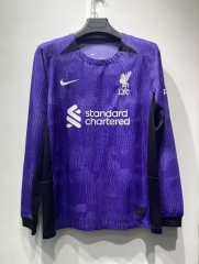 2023-2024 Liverpool Away Purple LS Thailand Soccer Jersey AAA-422