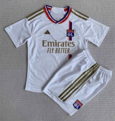 2023-2024 Olympique Lyonnais Home White Soccer Uniform-AY