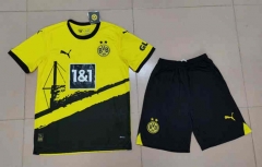 2023-2024 Borussia Dortmund Home Yellow&Black Soccer Uniform-718