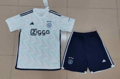 2023-2024 Ajax Away White Thailand Soccer Uniform AAA-718
