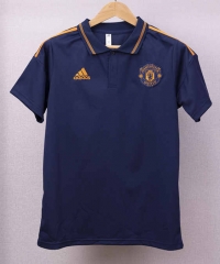 2023-2024 Manchester United Royal Blue Thailand Polo Shirt-2044