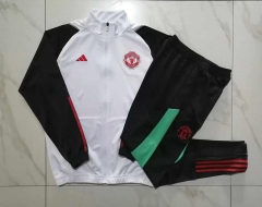 2023-2024 Manchester United White Thailand Soccer Jacket Uniform -815