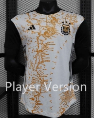 Player Version 2023-2024 Special Version Argentina White&Black Thailand Soccer Jersey AAA-888