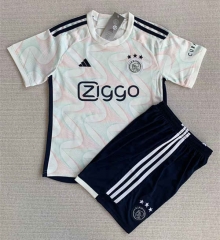2023-2024 Ajax Away White Thailand Soccer Uniform AAA-AY