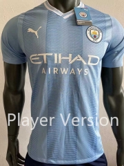 Player Version 2023-2024 Correct Version Manchester City Home Blue Thailand Soccer Jersey AAA-518