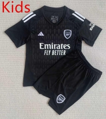 2023-2024 Arsenal Goalkeeper Black Kids/Youth Soccer Uniform-AY