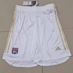 2023-2024 Olympique Lyonnais Home White Thailand Soccer Shorts-2886