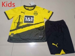 2023-2024 Borussia Dortmund Home Yellow Kids/Youth Soccer Uniform-507