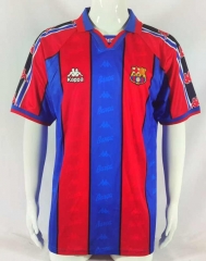 Retro Version 95-97 Barcelona Home Red&Blue Thailand Soccer Jersey AAA-503
