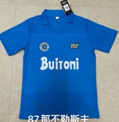Retro Version 87 Napoli Home Blue Thailand Soccer Jersey AAA-503