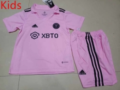 2023-2024 Inter Miami CF Home Pink Kids/Youth Soccer Uniform-507