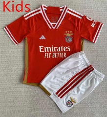 2023-2024 Benfica Home Red Kids/Youth Soccer Uniform-AY