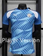 Player Version 2023-2024 Manchester City Blue Training Soccer Jersey AAA-888