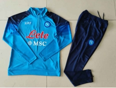 (S-3XL) 2023-2024 Napoli Lake Blue Thailand Soccer Tracksuit -GDP