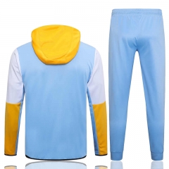 2023-2024 Nike Light Blue&White Thailand Soccer Jacket Uniform With Hat-815