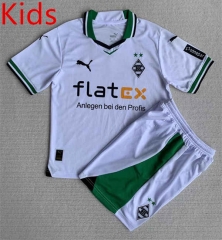 2023-2024 Borussia Mönchengladbach Home White Kids/Youth Soccer Uniform-AY