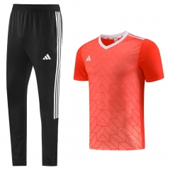 Orange Short-sleeves Thailand Soccer Jacket Uniform-LH