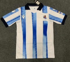 2023-2024 Real Sociedad Home Blue&White Stripe Thailand Soccer Jersey AAA-GB