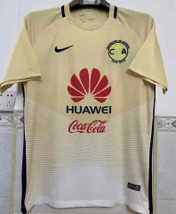 Retro Version 16-17 Club America Home Yellow Thailand Soccer Jersey AAA-1332