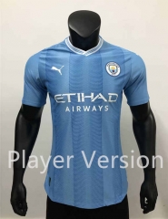 Player Version 2023-2024 Correct Version Manchester City Home Light Blue Thailand Soccer Jersey AAA-1959