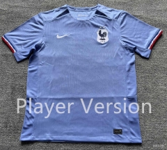 Player Version 2023-2024 France Home Blue LS Thailand Soccer Jersey AAA-4927
