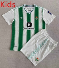 2023-2024 Real Betis Home White&Green Kids/Youth Soccer Unifrom-AV